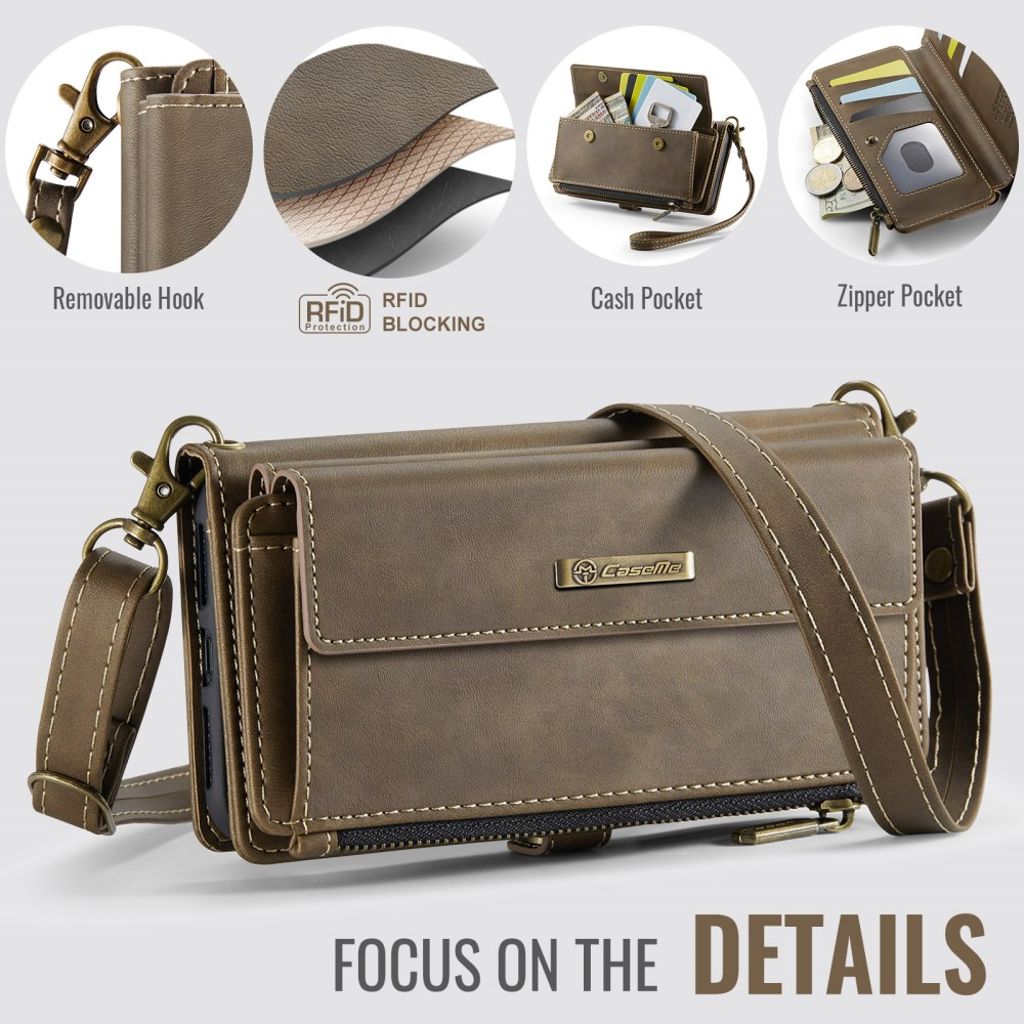 CASEME iPhone 6 Plus / 7 Plus / 8 Plus Kotelo - Ruskea