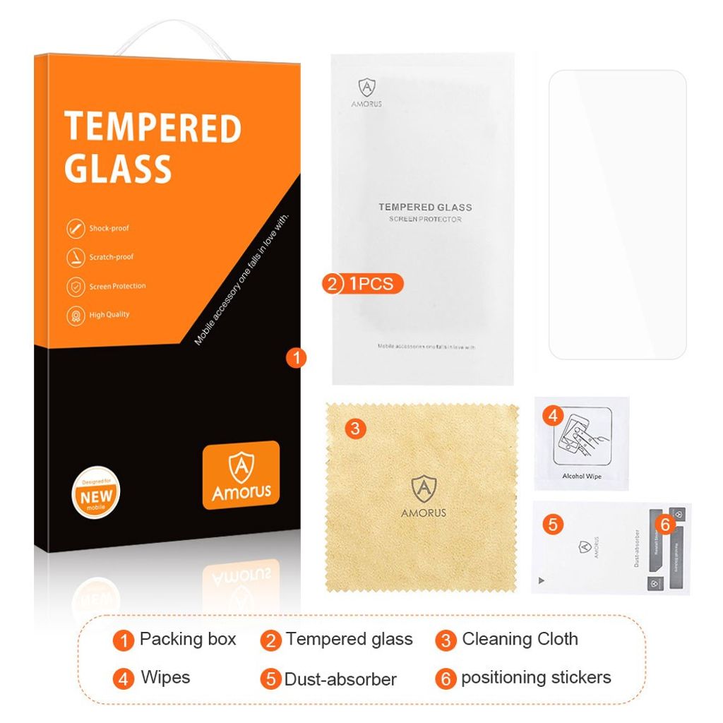 AMORUS Samsung Galaxy S25 Skjermbeskytter 2.5D 9H Aluminium-silikon glas