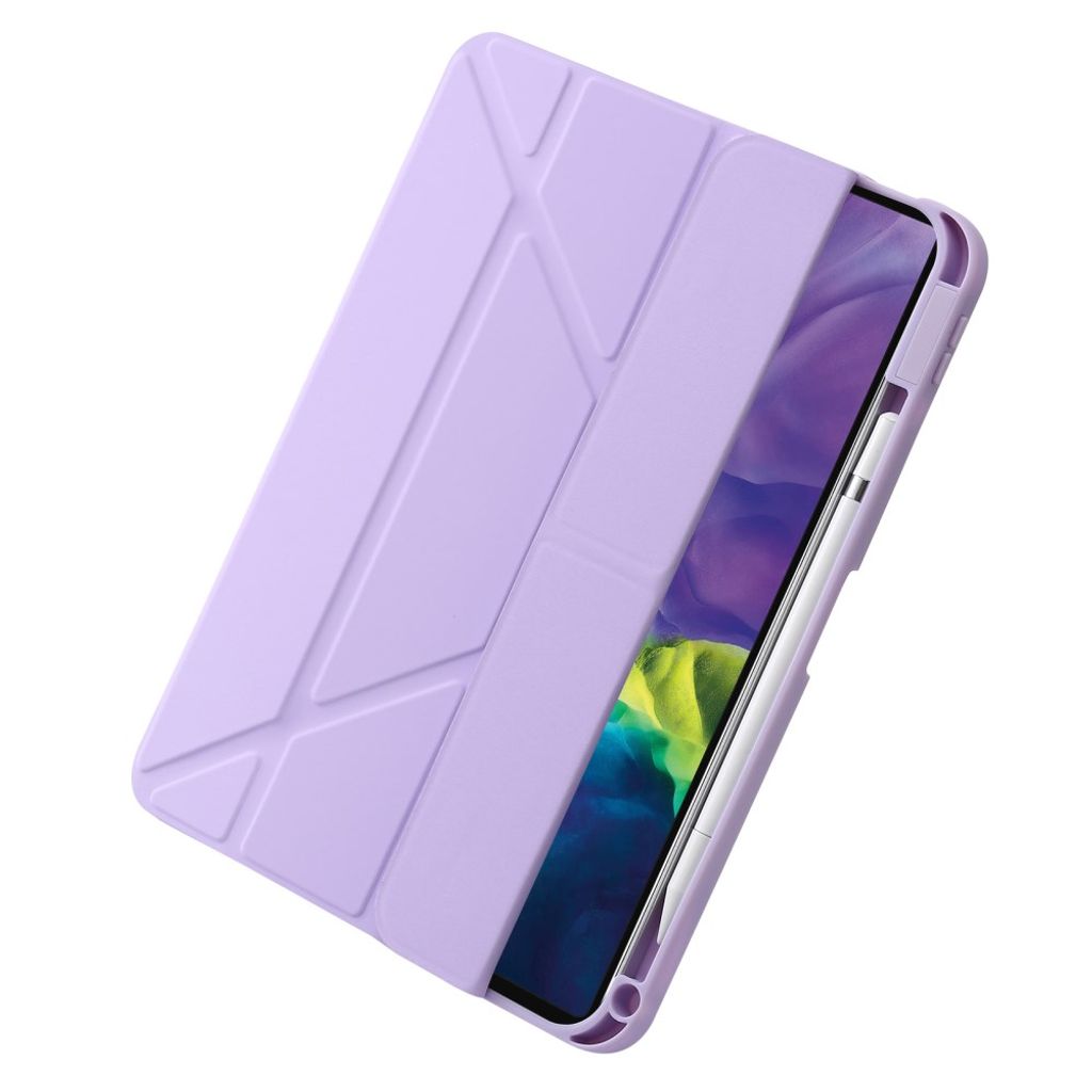 iPad A16 11" 2025/10.9" 2024 Flip cover med foldbar origami-standfunktion - Lilla