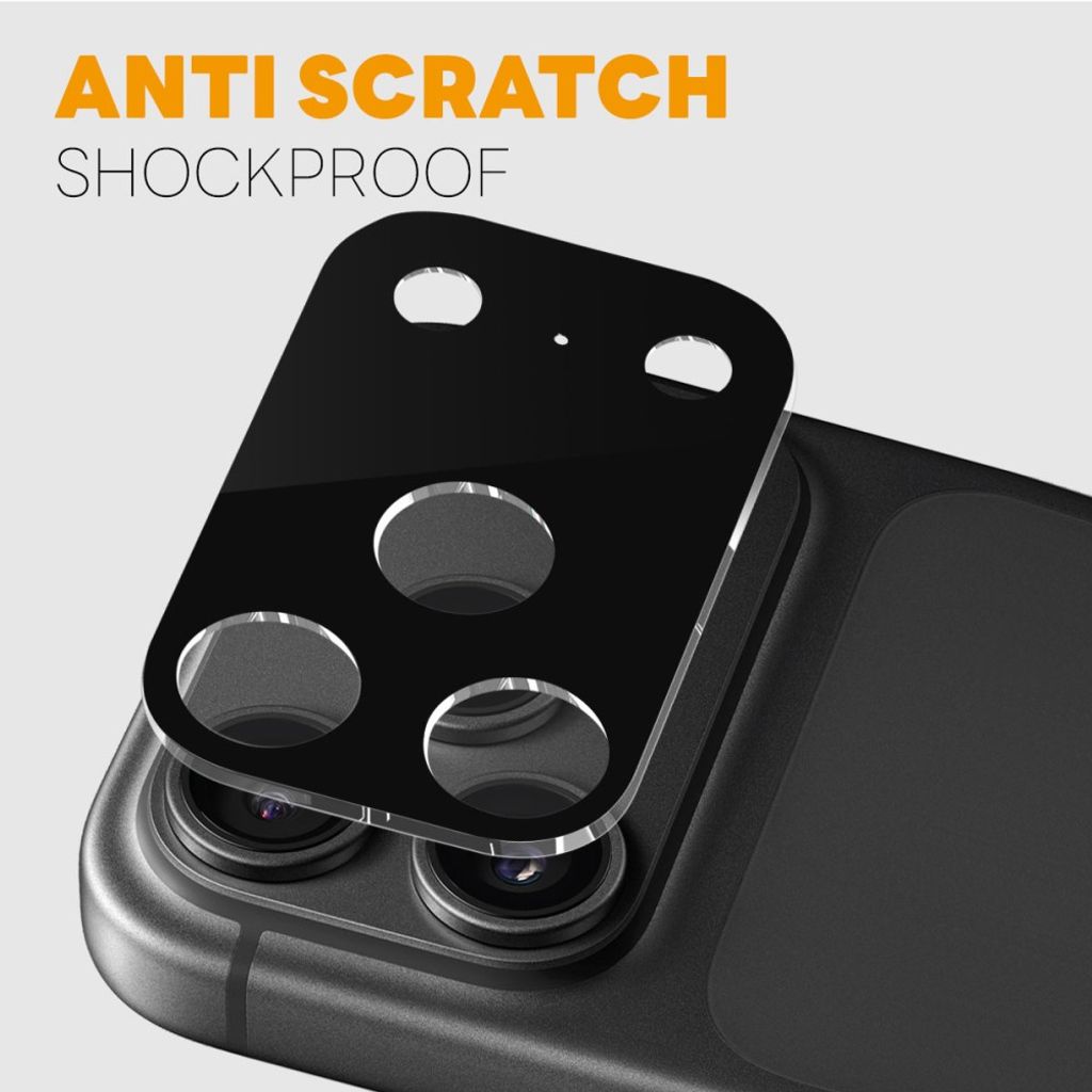 NORTHJO iPhone 18 Pro Max Linssinsuoja 3D Karkaistu Lasi - Musta