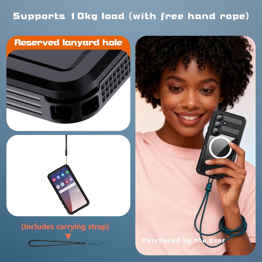 REDPEPPER Samsung Galaxy S26 MagSafe-deksel - Gjennomsiktig/Svart