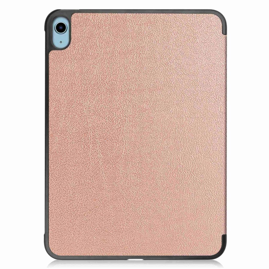 iPad A16 11" 2025/10.9" 2024 Tri-fold flip cover i kunstlæder - Rose guld