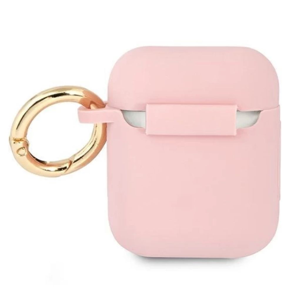 Guess Silicone Vintage Script Fodral till AirPods 1/2 - Rosa