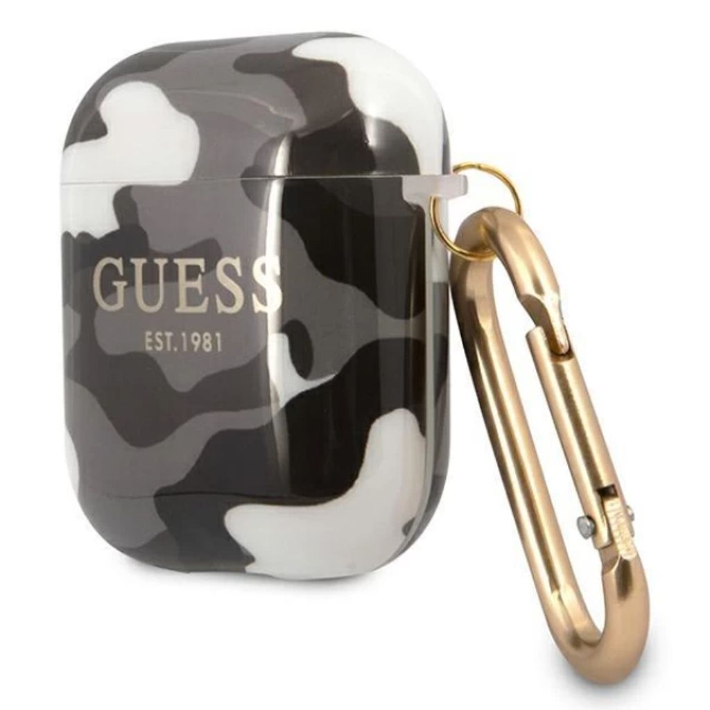 Guess Camo Fodral till AirPods 1/2 - Svart