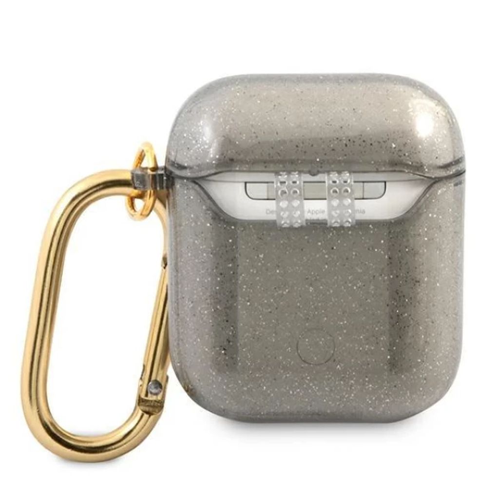 Guess Glitter Fodral till AirPods 1/2 - Svart