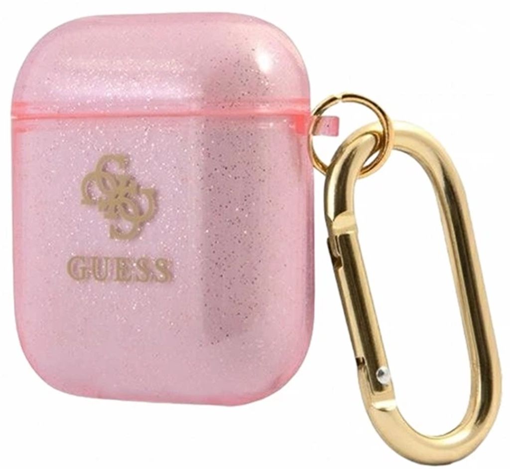 Guess Glitter Fodral till AirPods 1/2 - Rosa