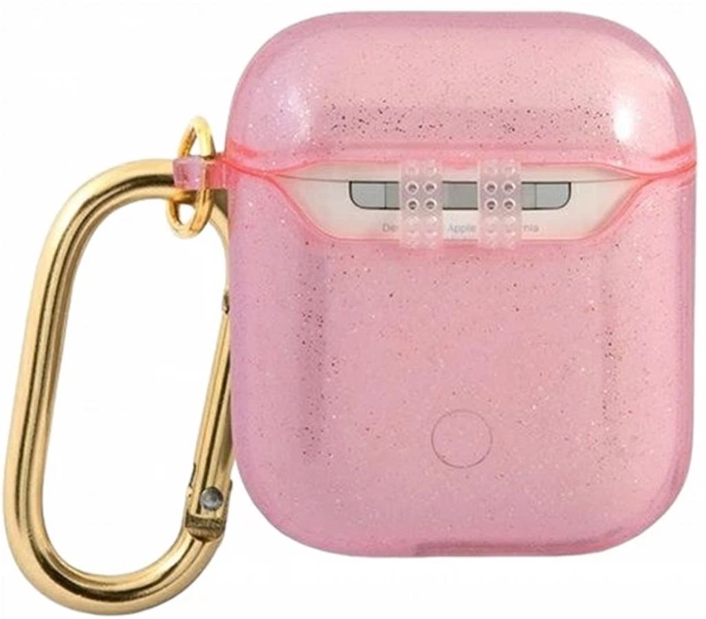 Guess Glitter Fodral till AirPods 1/2 - Rosa