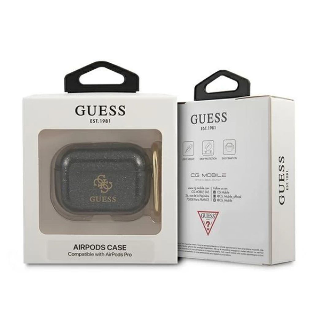 Guess Glitter Fodral till AirPods Pro - Svart