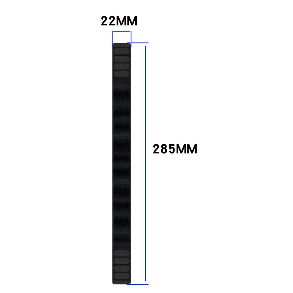 Garmin Fenix 8 47mm osv. Urrem i Nylon - Sort