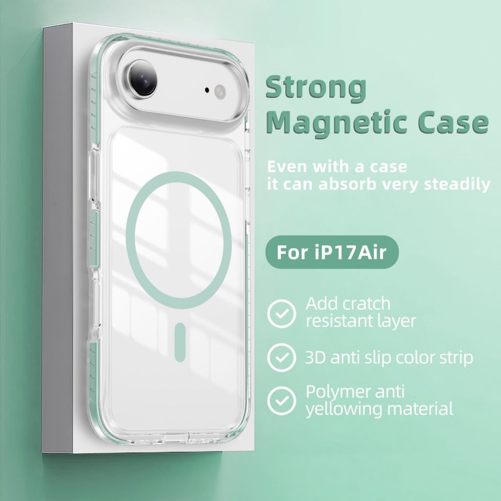 iPhone Air MagSafe kuori akryylitakalla - Mint