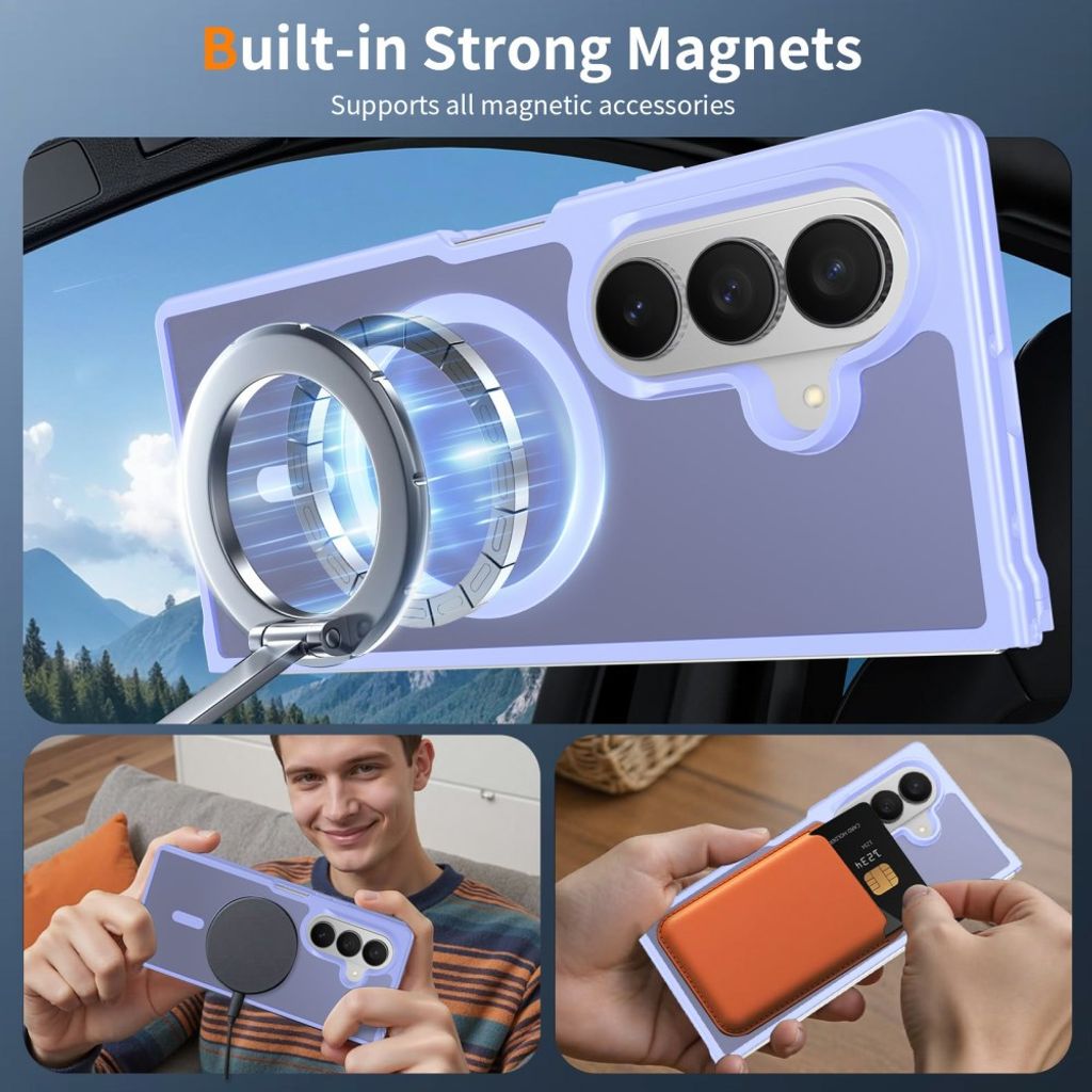 Samsung Galaxy Z Fold8 Ultra MagSafe cover med akrylbagside - Lilla