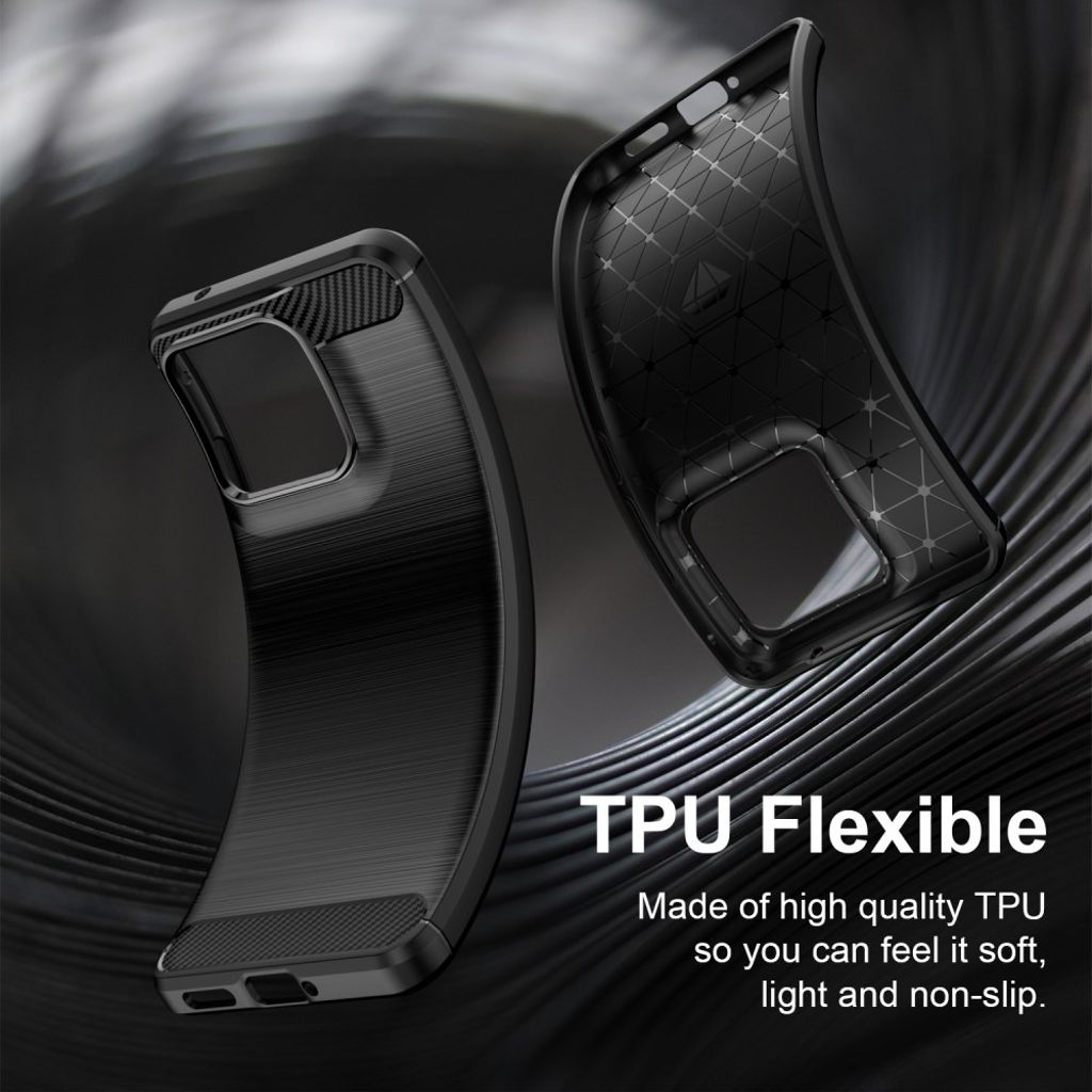 Motorola Edge 70 Fusion Plus/Edge 70 Fusion Deksel Karbonfibertekstur - Svart