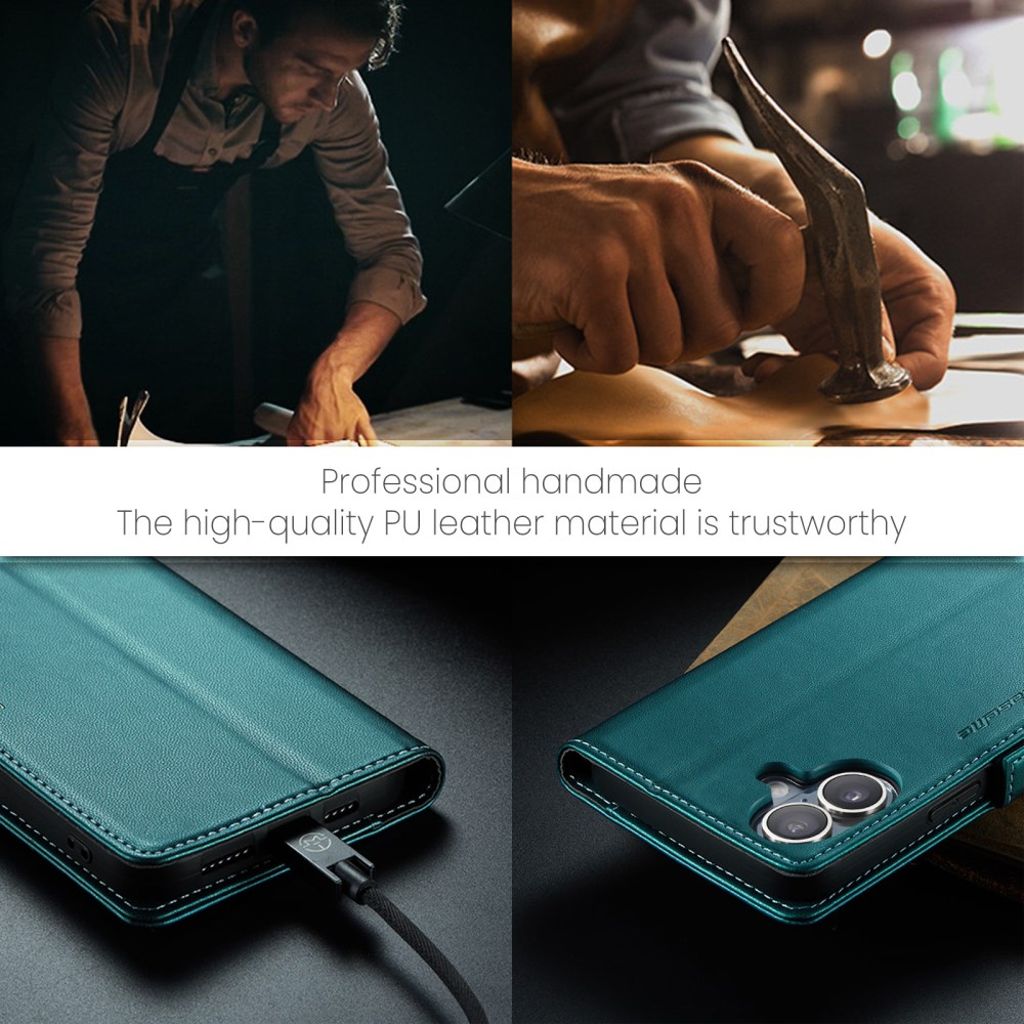 CASEME iPhone 17 Etui med Kortspor - Grønn