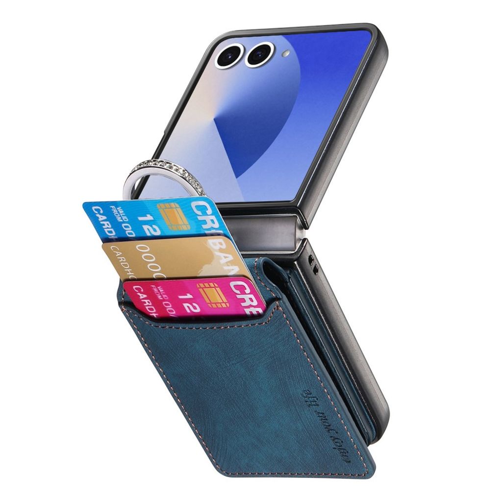 Samsung Galaxy Z Flip7 5G Skal med Ringhållare - Blå