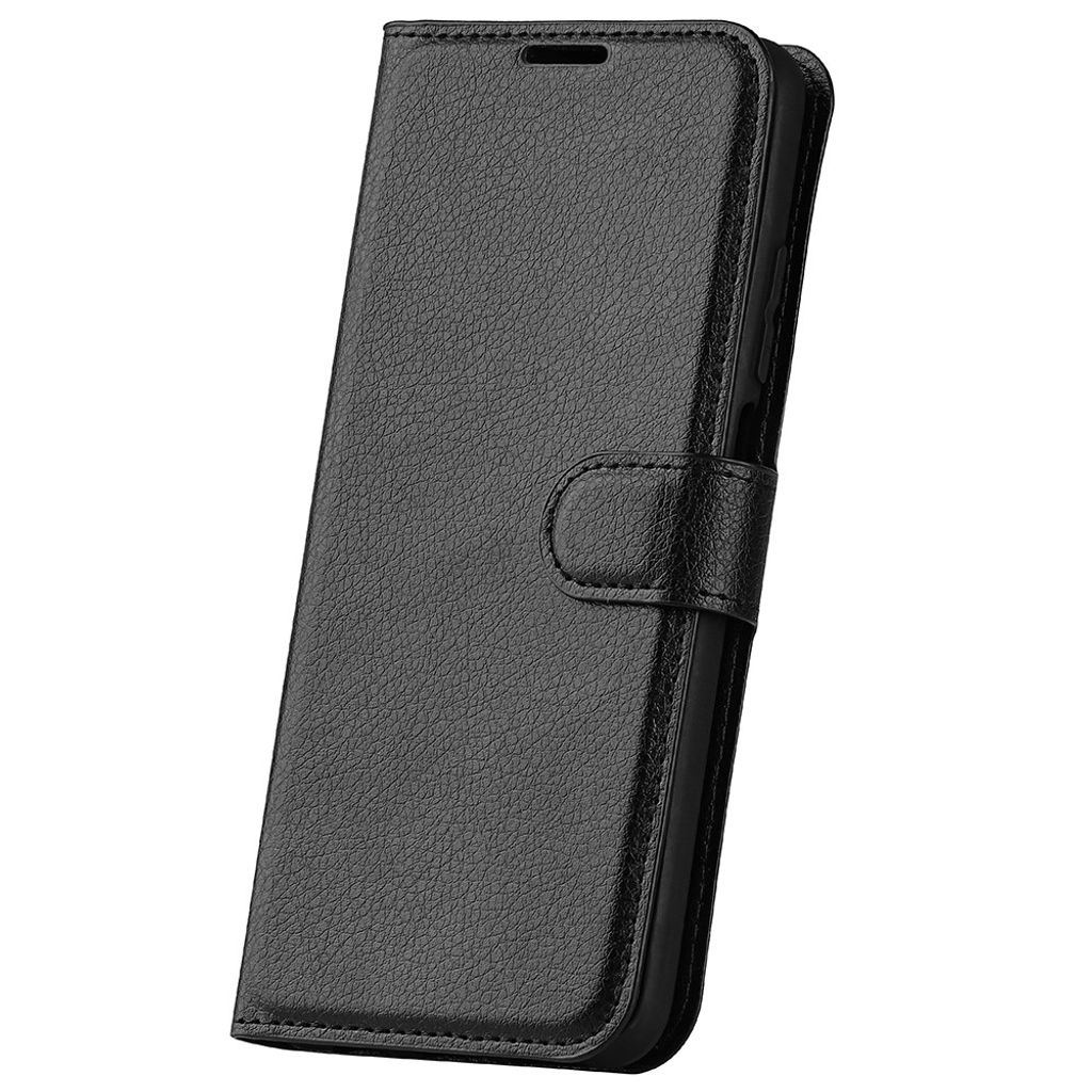 Samsung Galaxy A26 5G Lompakkokotelo Litchi-kuvio PU-nahka – Musta