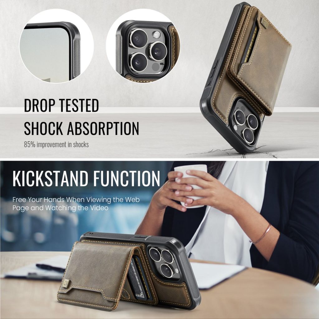 AUTSPACE iPhone 12 Pro Max Cover med Kortplads - Brun