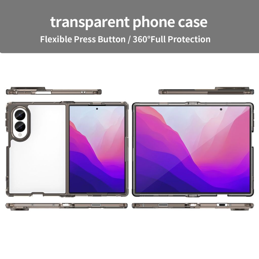 Samsung Galaxy Z Fold8 Cover med akrylbagside - Sort