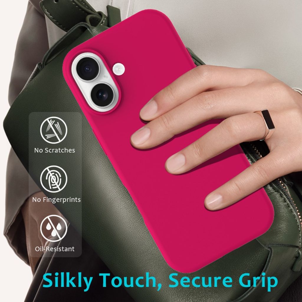 iPhone 17 Silicone Phone Case - Hot pink