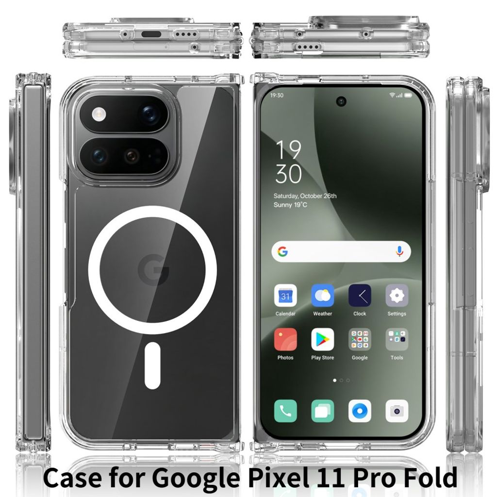 Google Pixel 11 Pro Fold MagSafe Skal - Transparent