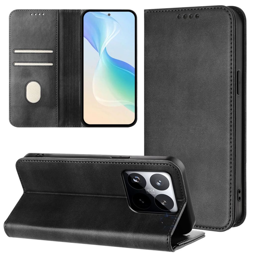 Xiaomi 15T Wallet Cover with RFID Blocking - Black