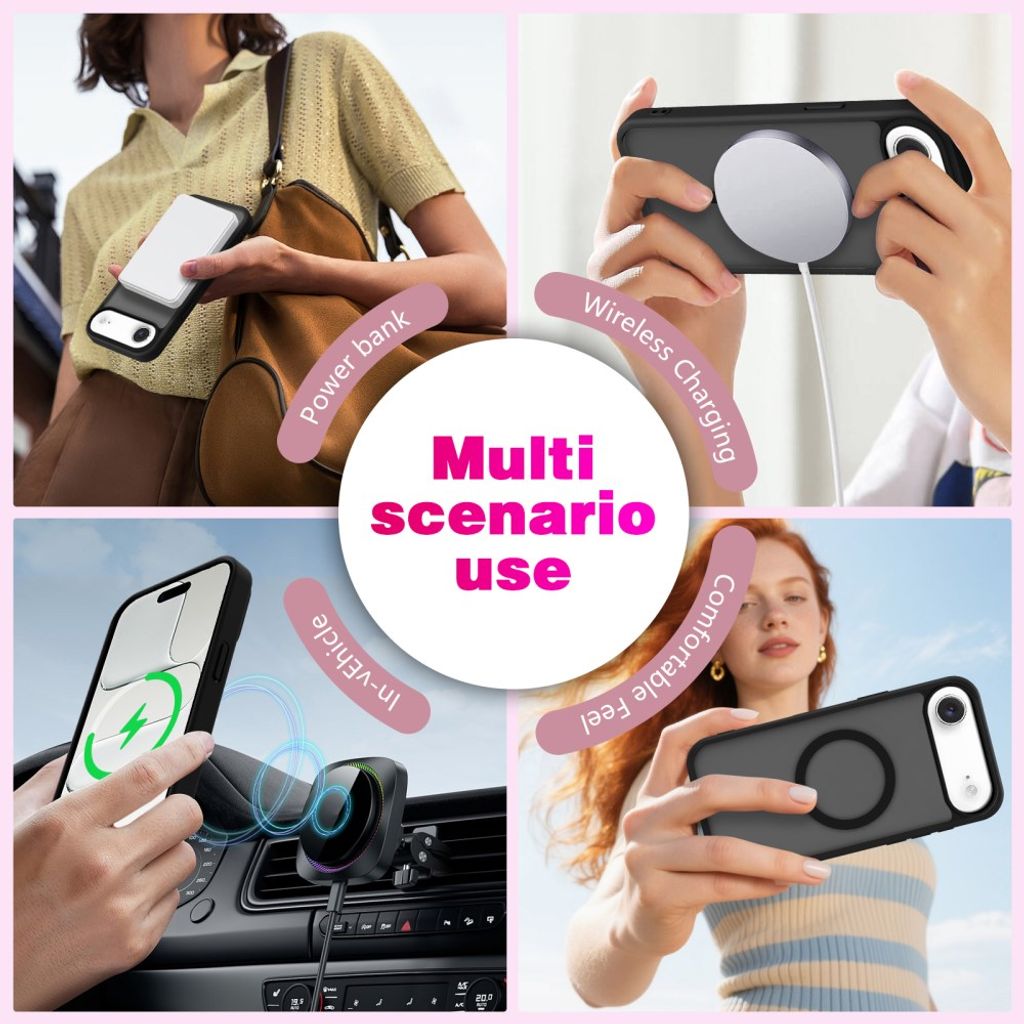 iPhone Air MagSafe Kuori Iskunkestävä - Musta
