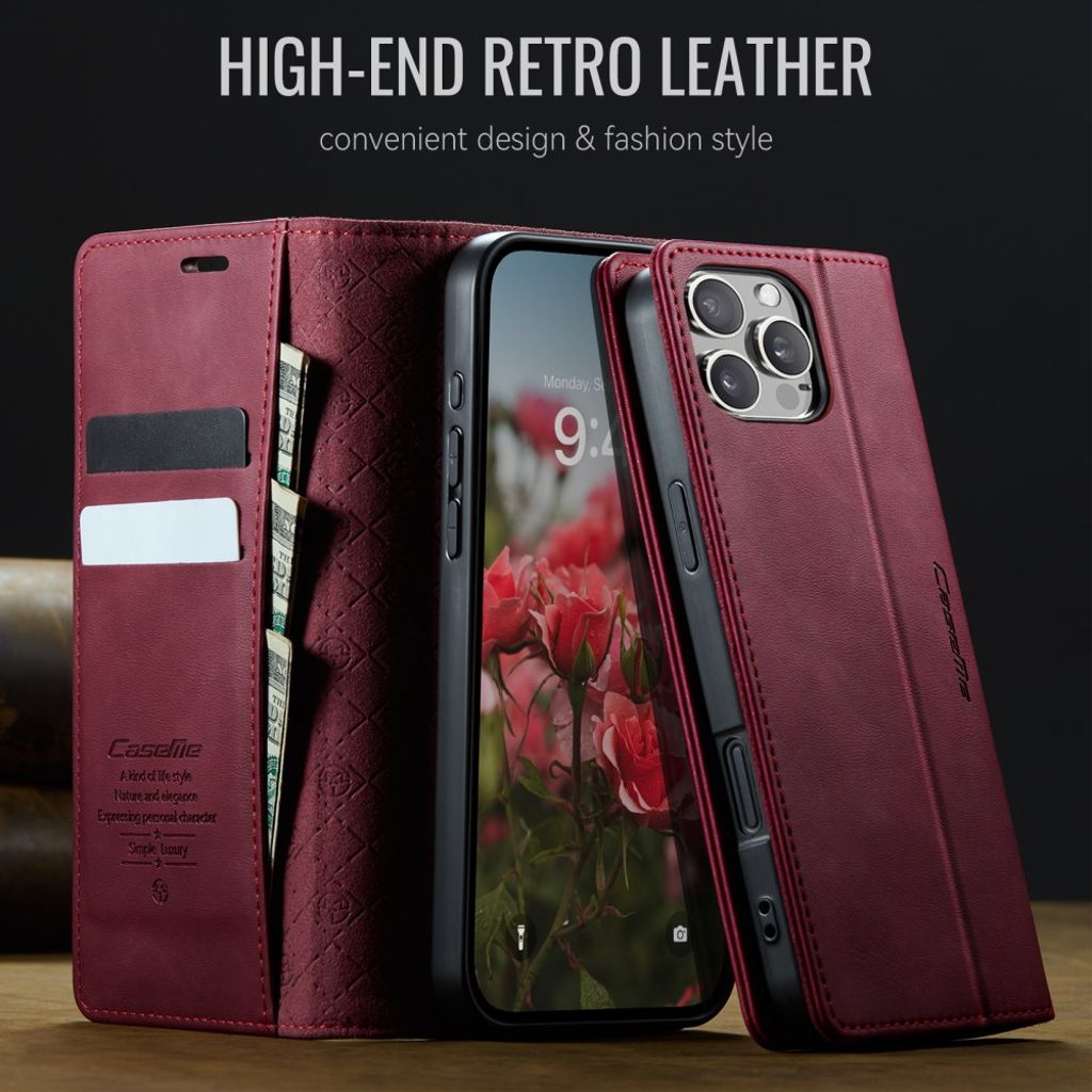 CASEME iPhone 16 Pro Etui med Stativ - Rød