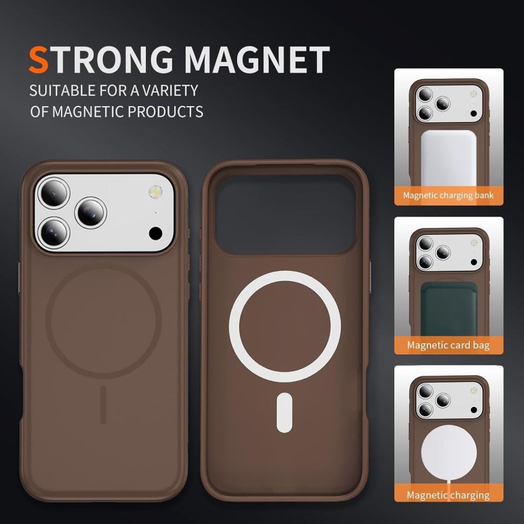 iPhone 18 Pro Max/17 Pro Max MagSafe-kompatibelt Deksel - Brun