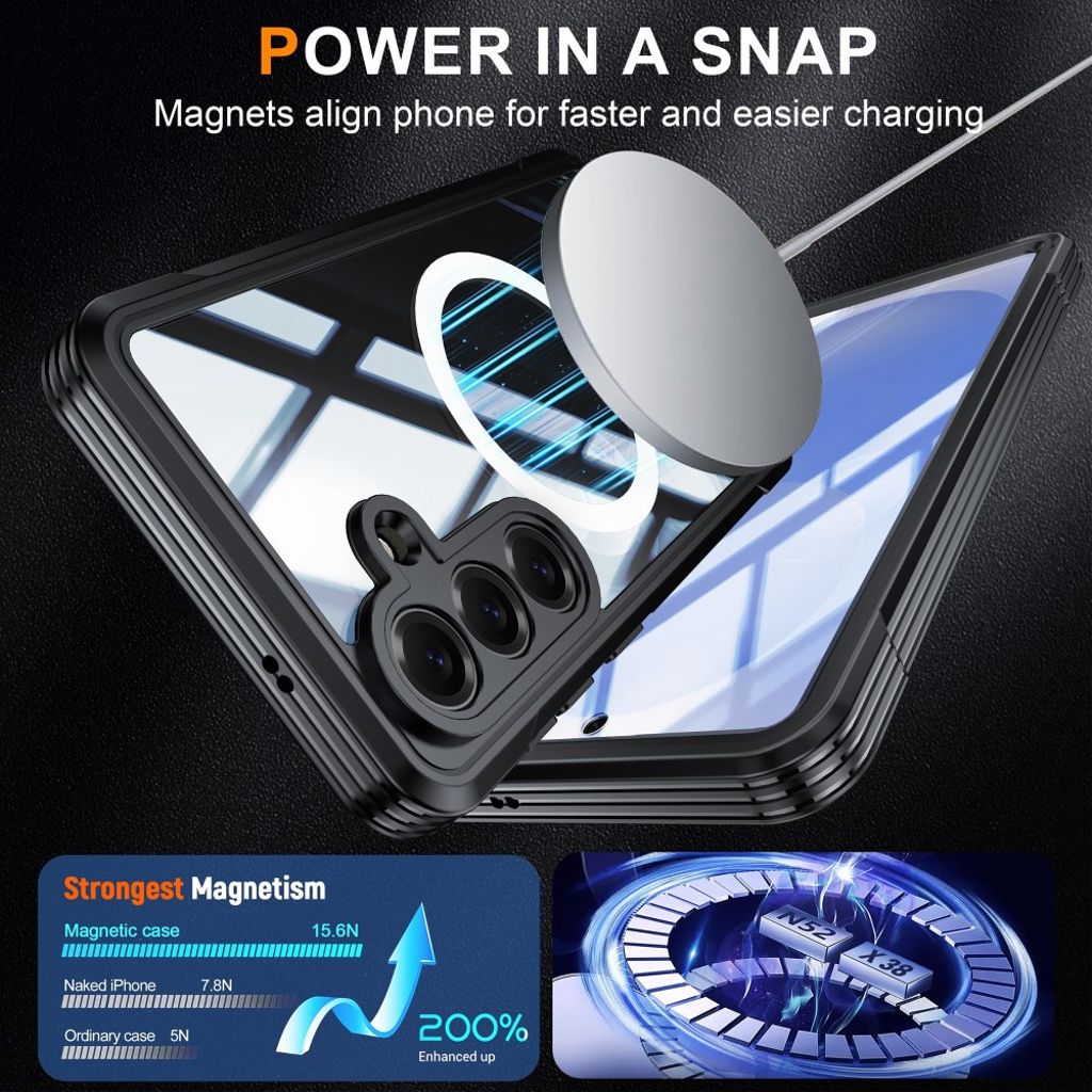 Samsung Galaxy S26 Plus MagSafe Deksel med Skjermbeskytter - Svart