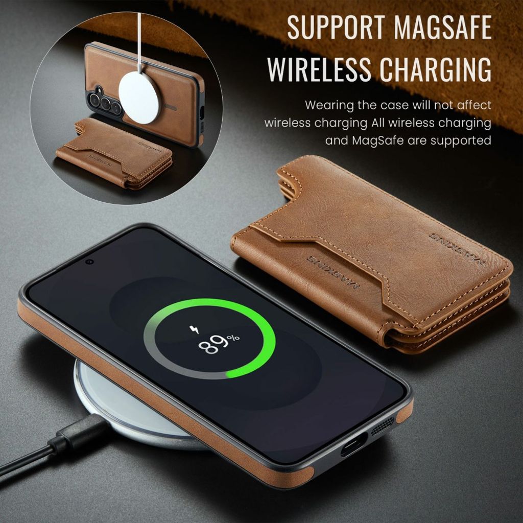 MAGKING Samsung Galaxy S25 FE Kuori MagSafe - Ruskea