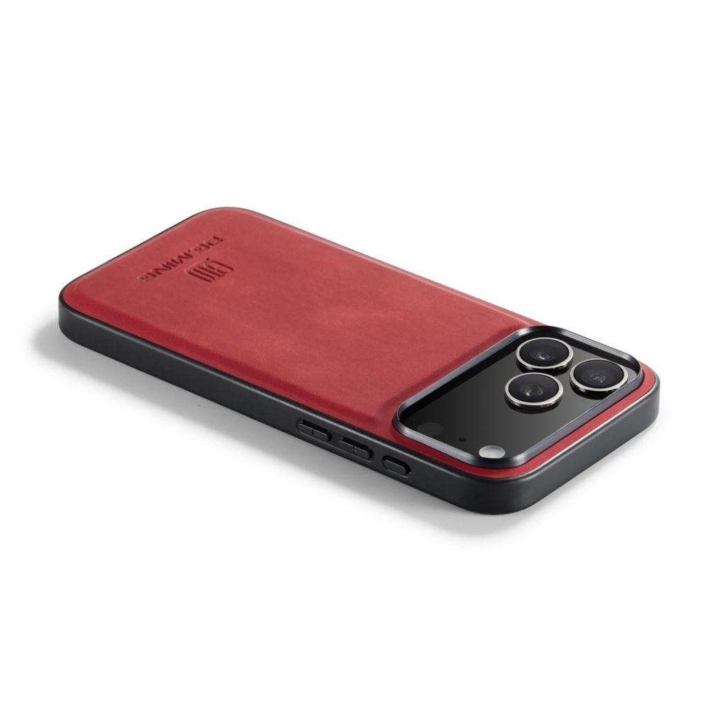 DG.MING iPhone 18 Pro Max/17 Pro Max Deksel med PU-lær - Rød