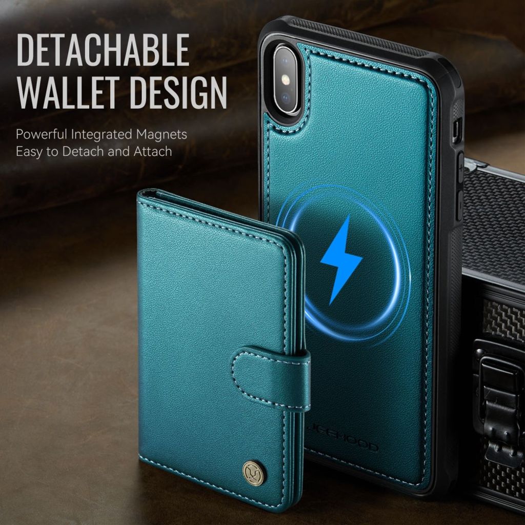 JEEHOOD iPhone XS Max Cover med RFID Kortholder og MagSafe – Grøn