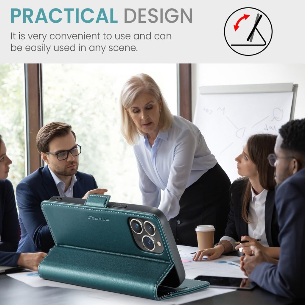 CASEME iPhone 15 Pro Max Kotelo Korttipaikka - Vihreä