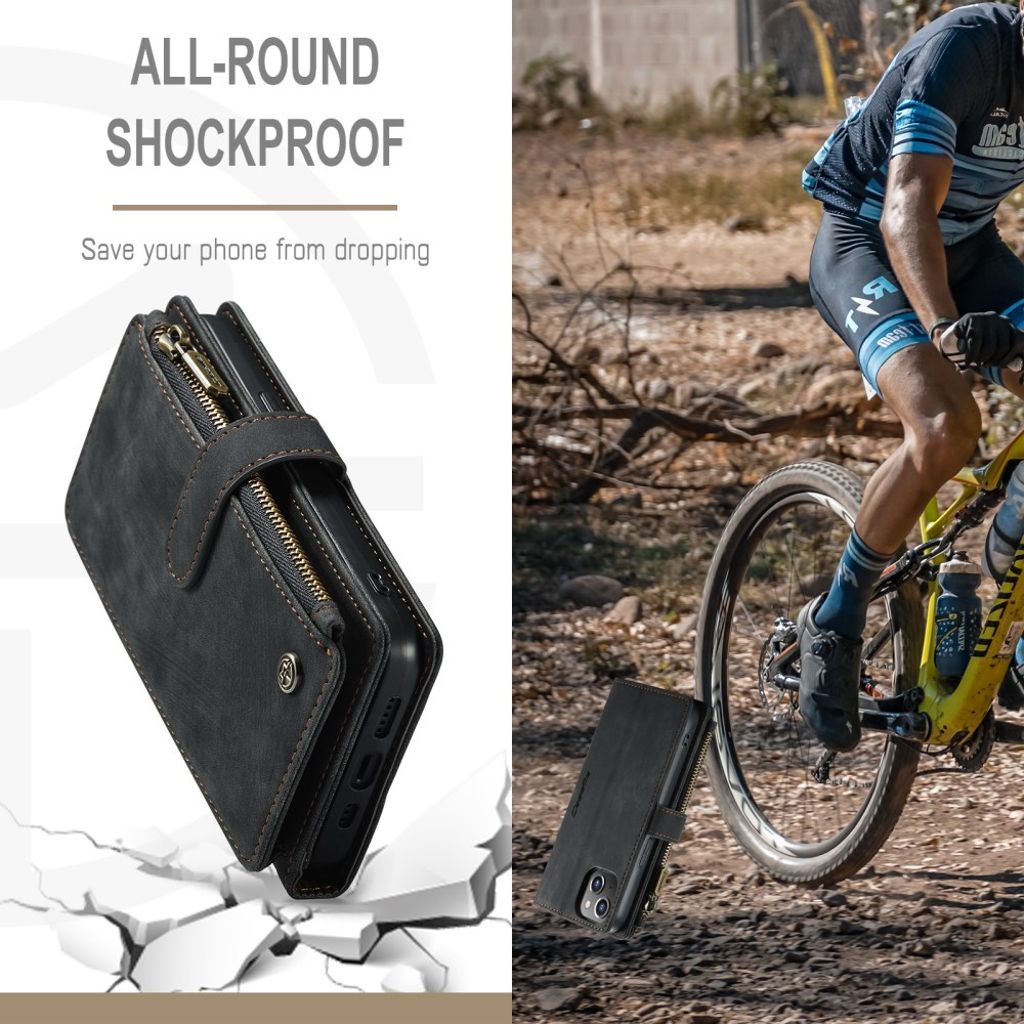 CASEME iPhone 13 Pro Lompakkokotelo Kortin haltija - Musta