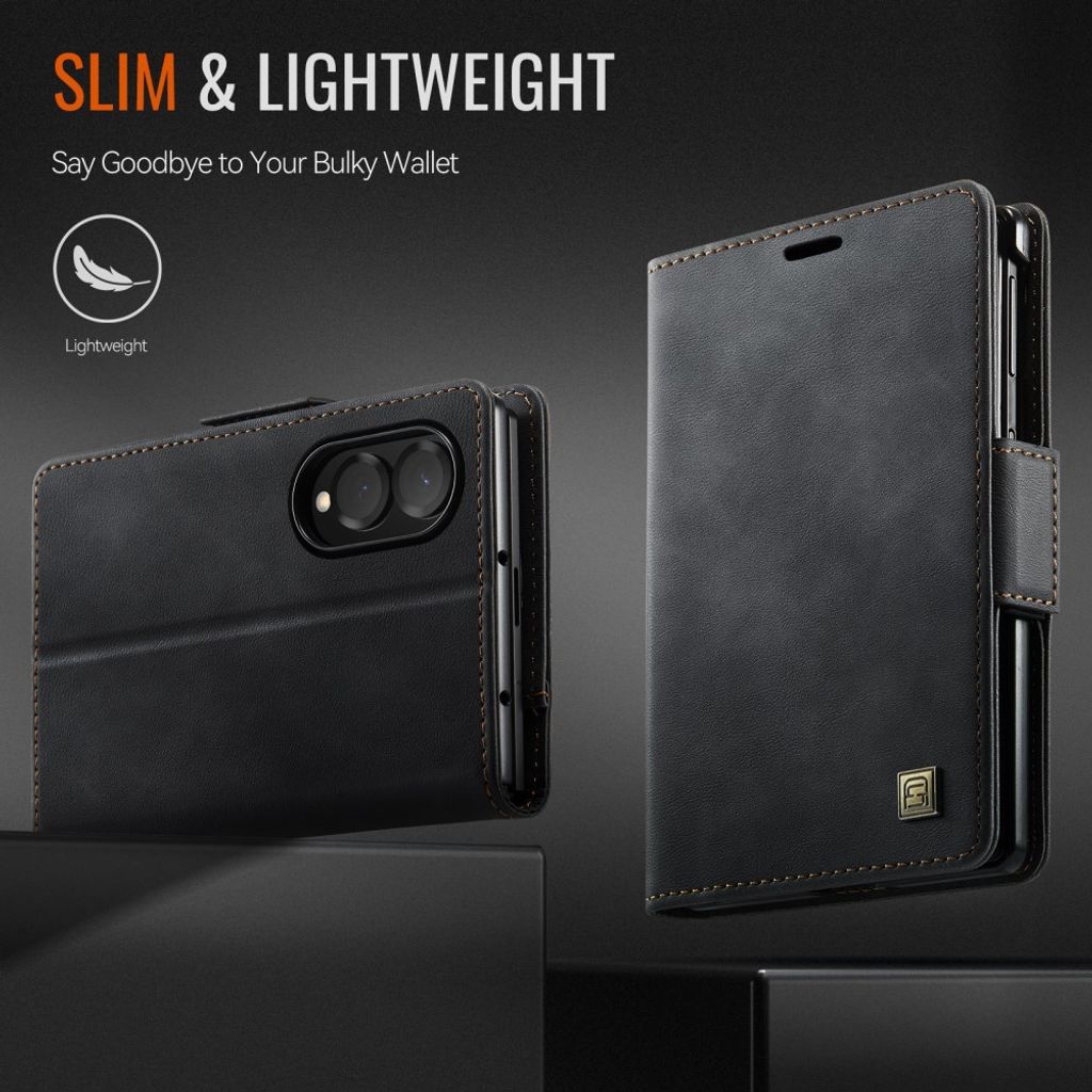 AUTSPACE Samsung Galaxy Z Fold8 Lompakkokotelo PU-nahka RFID-suojattu - Musta