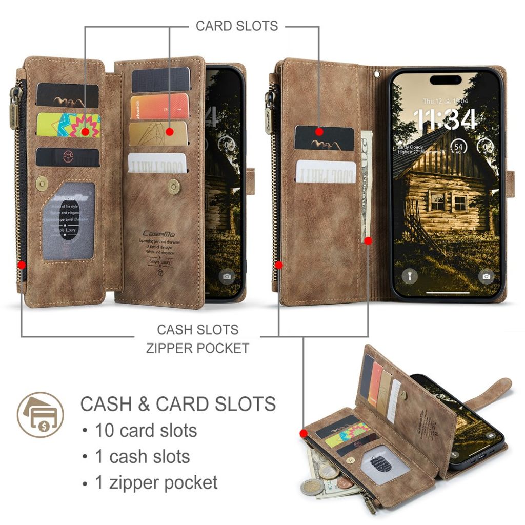 CASEME iPhone Air Kotelo Jalusta - Ruskea