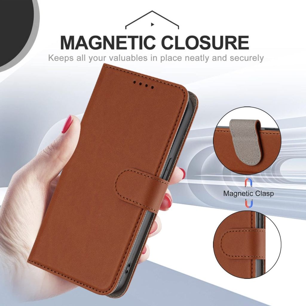 Xiaomi Redmi 15 5G Wallet Cover - Brown