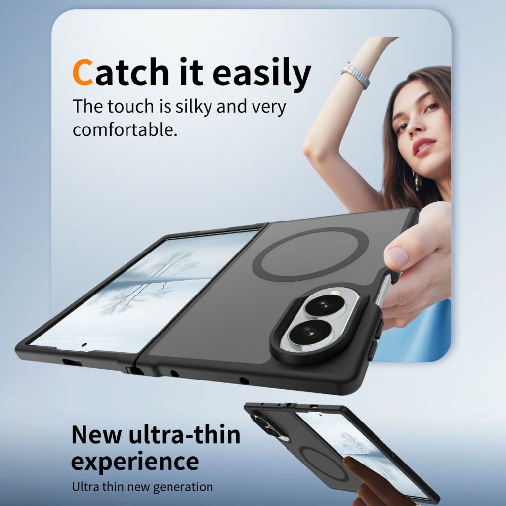 Samsung Galaxy Z Fold8 MagSafe cover med akrylbagside - Sort