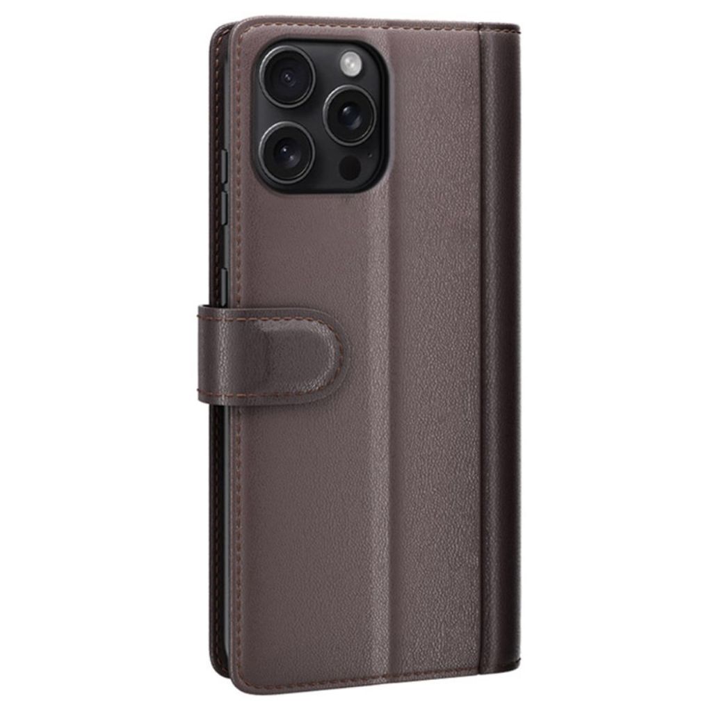 iPhone 16 Pro Max Fodral i äkta läder - Brun