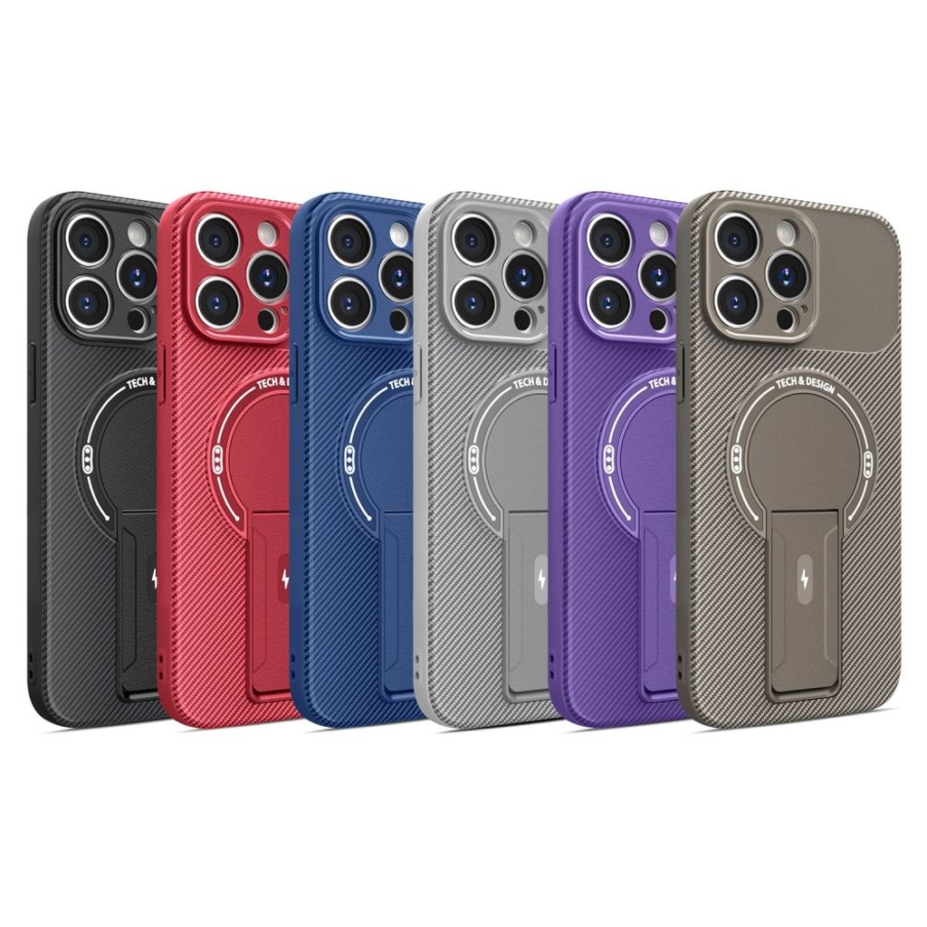 iPhone 12 Pro Max Kuori Jalusta - Musta