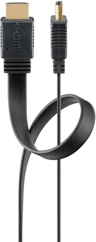 Goobay høyhastighets HDMI flatkabel med Ethernet 8K/60Hz, 1m
