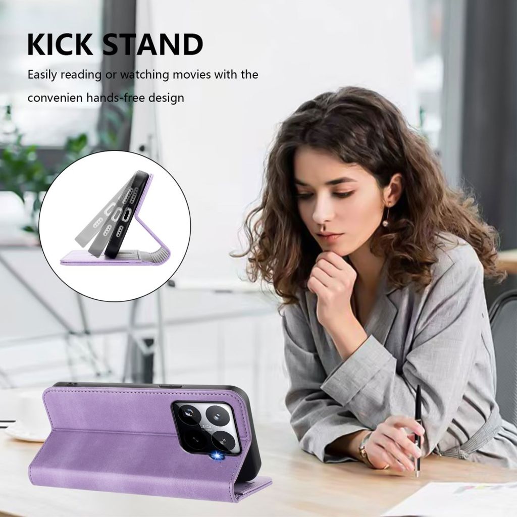 Xiaomi 15T Pro Kotelo Jalusta - Vaaleanvioletti