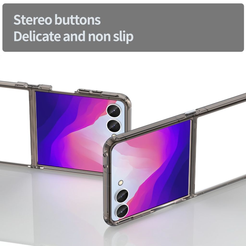 Samsung Galaxy Z Flip8 Cover med akrylbagside - Sort