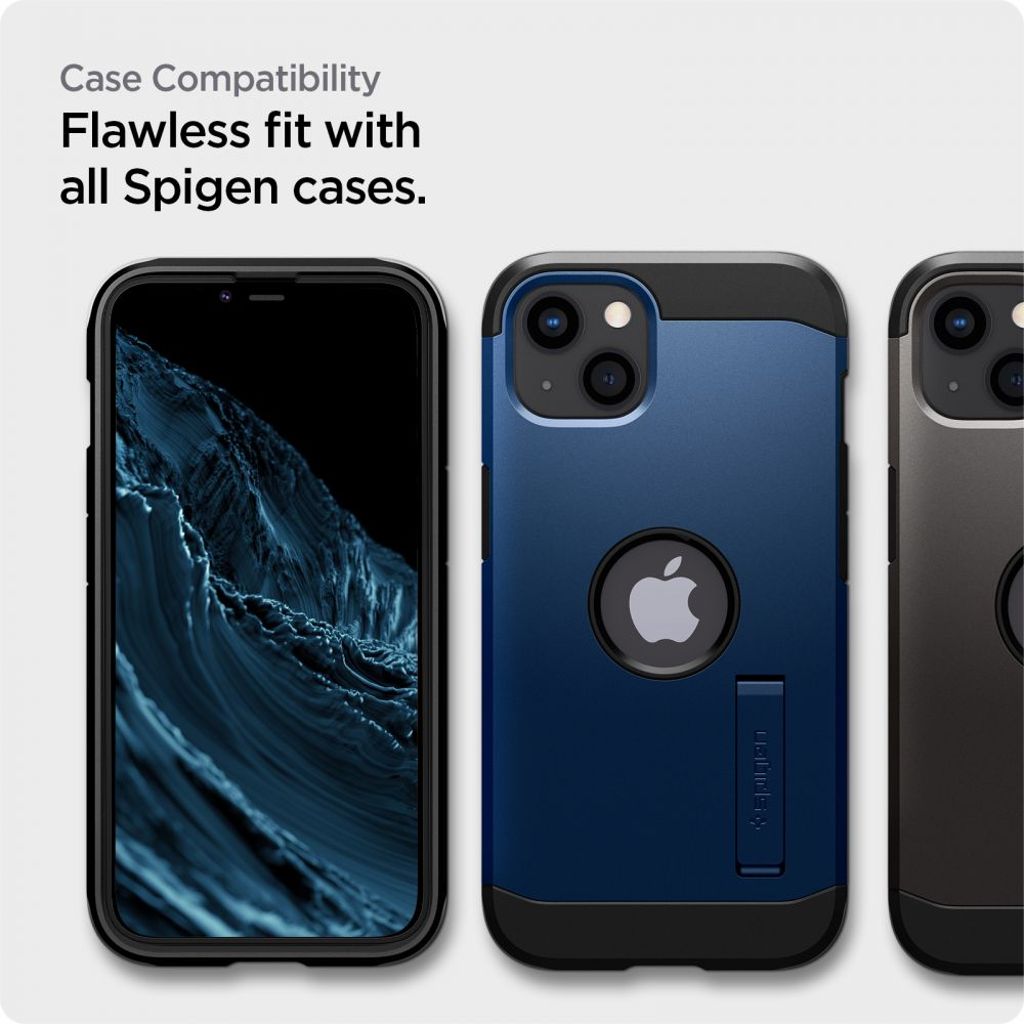 Spigen ALM Glass FC Tempered Glass 2-pack Skjermbeskytter til iPhone 13/13 Pro/14/16e