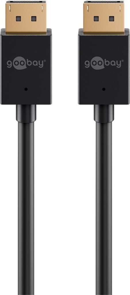 Goobay Slim DisplayPort-kabel 40 Gbps, 1m - sort