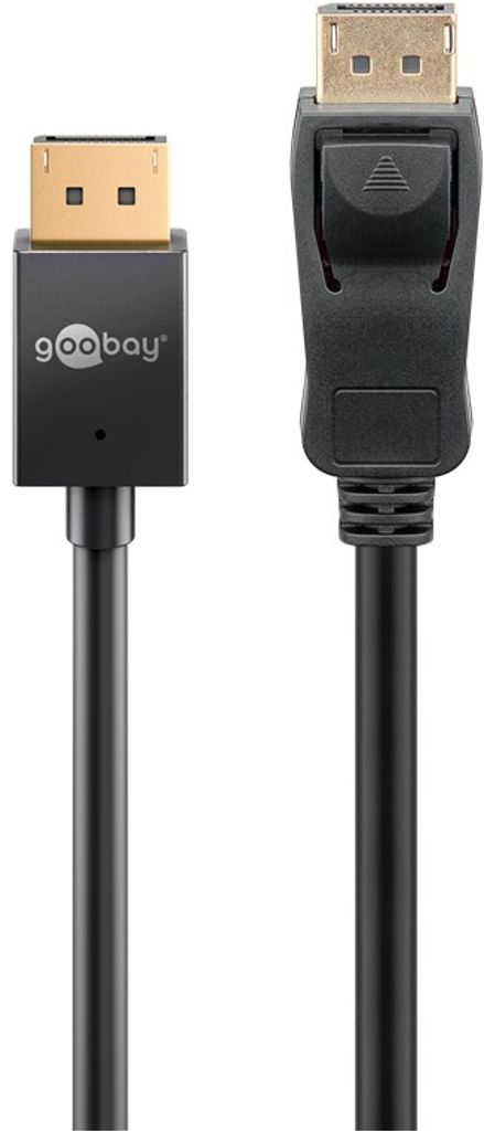 Goobay Slim DisplayPort-kabel 40 Gbps, 1m - sort