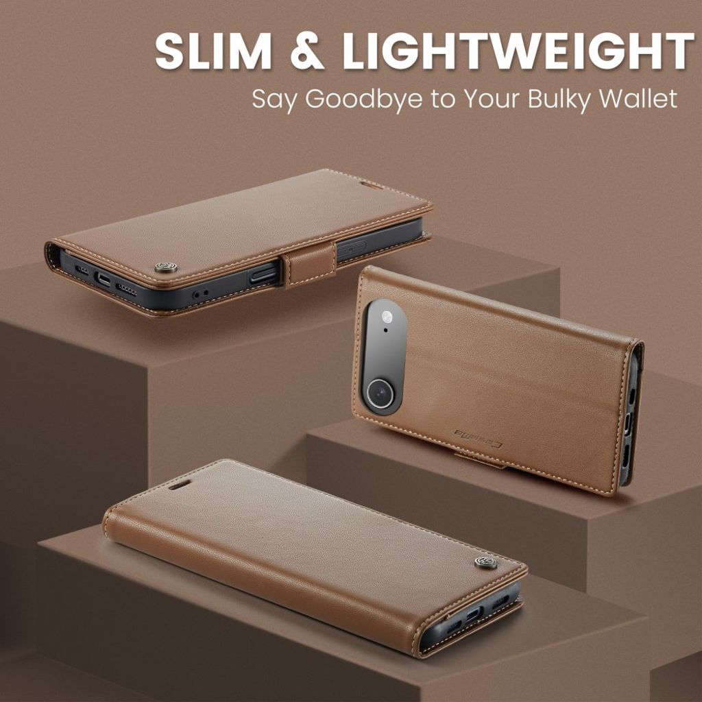 CASEME iPhone Air Etui med Kortplads - Brun