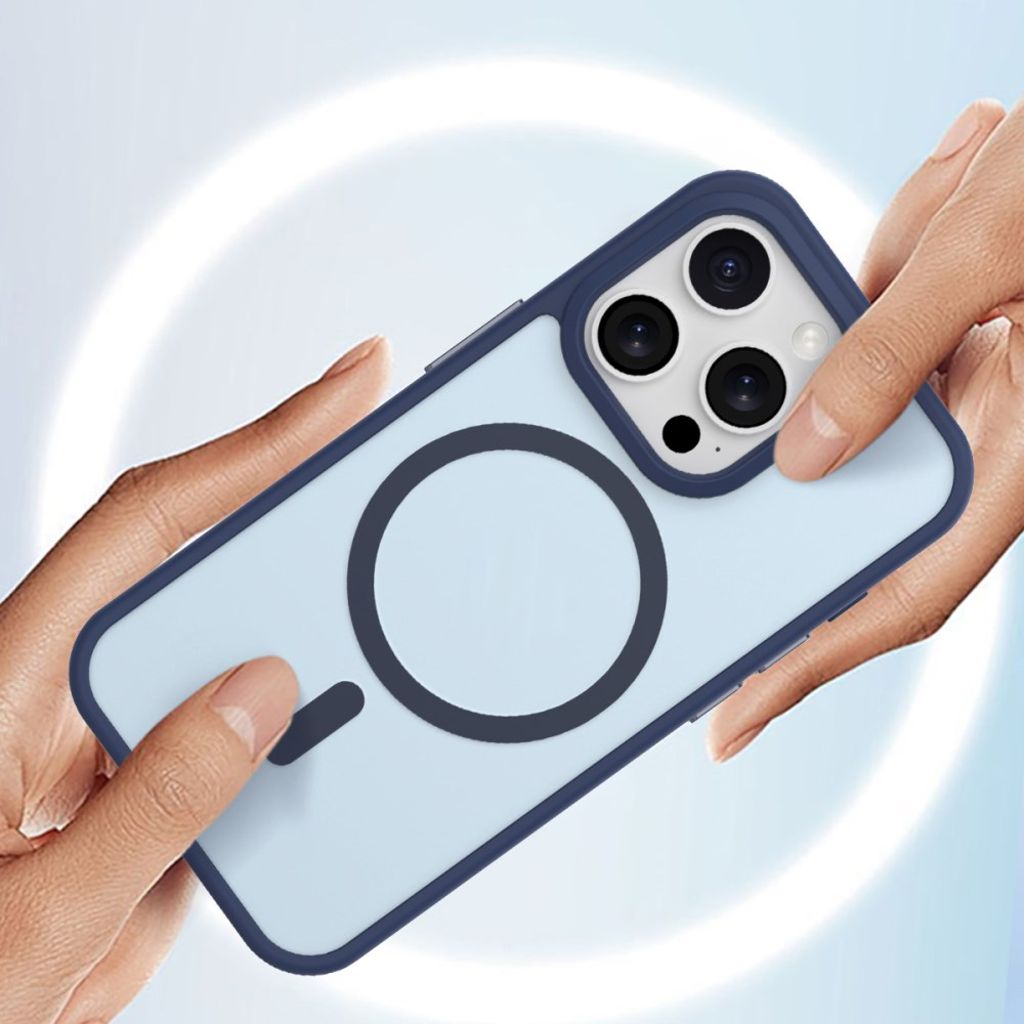 iPhone 15 Pro Kuori MagSafe-yhteensopiva – Sininen