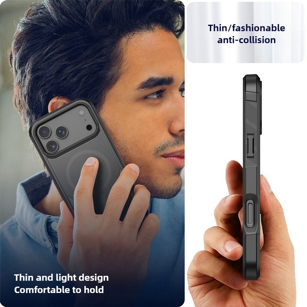 iPhone 18 Pro Max/17 Pro Max MagSafe Skal Stöttåligt - Svart