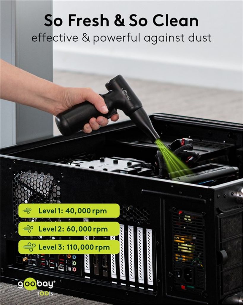 Goobay Air Duster Advanced - Svart