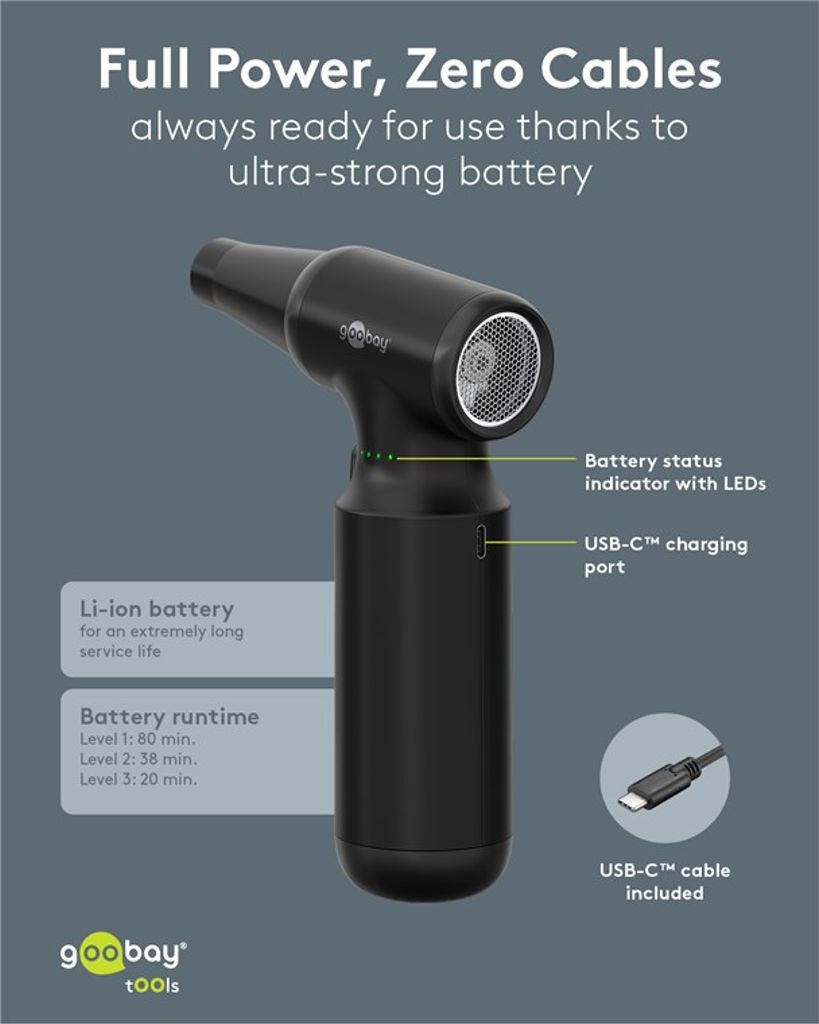 Goobay Air Duster Advanced - Svart